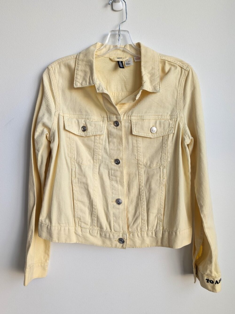 H&M x Netflix "To All the Boys" Yellow Denim Jacket | Small